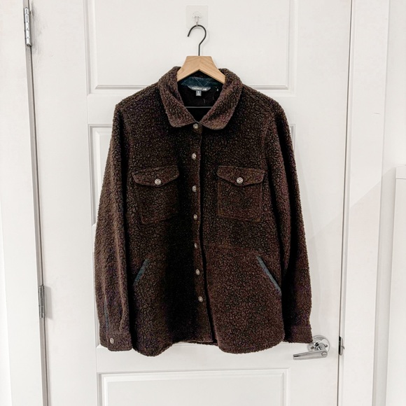 Toad&Co Telluride Sherpa Shirt Jacket Barn wood - Picture 2 of 7
